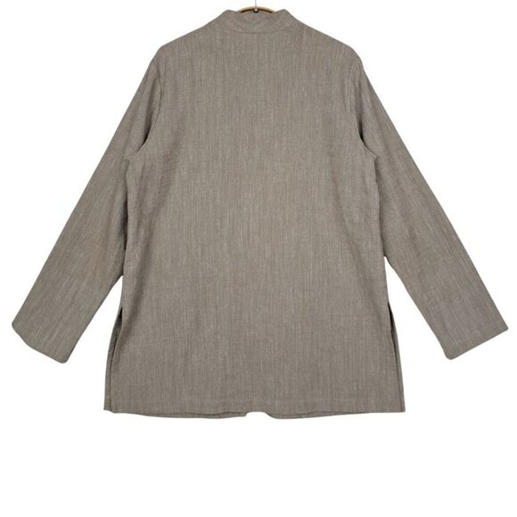 Eileen Fisher Italian Cotton Linen Blend Single Button Jacket Size S - Picture 3 of 10